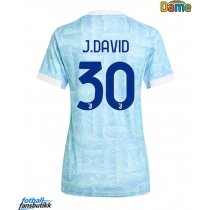 Juventus Jonathan David #30 Bortedrakt Dame 2025-26 Kortermet